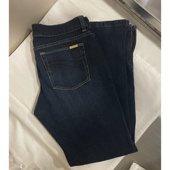 WHBM Dark Denim Zip Ankle Skinny Jeans Mid-Rise Women's Sz 4 - Picture 4 of 9